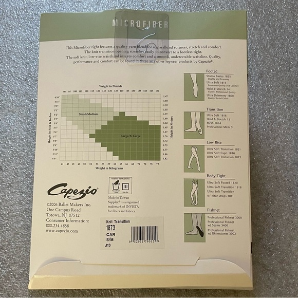 3 pair dance tights - Capezio Microfiber Knit Transition tights, 1 body wrapper - Picture 11 of 14